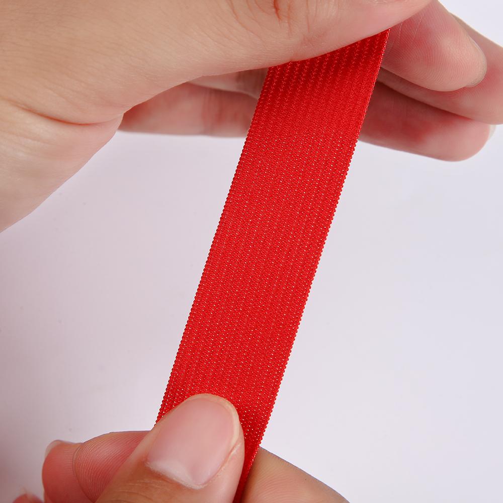 2cm Color Elastic Band Polyester+Latex Yarn High Elastic Red Crochet Elastic Tape for Bags Shoes & Garment Waistband