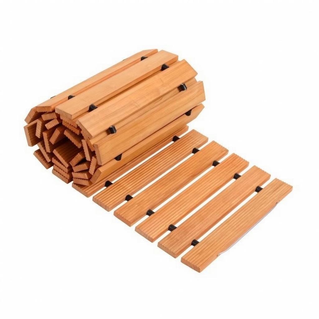 Foldable Wooden Garden Pathway Sturdy Roll-out Outdoor Path Roll-up