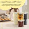 Airtight Food Storage Containers with Innovative Lids, 6Pcs 0.75L-6.5L Large Clear Plastic Kitchen Storage Containers