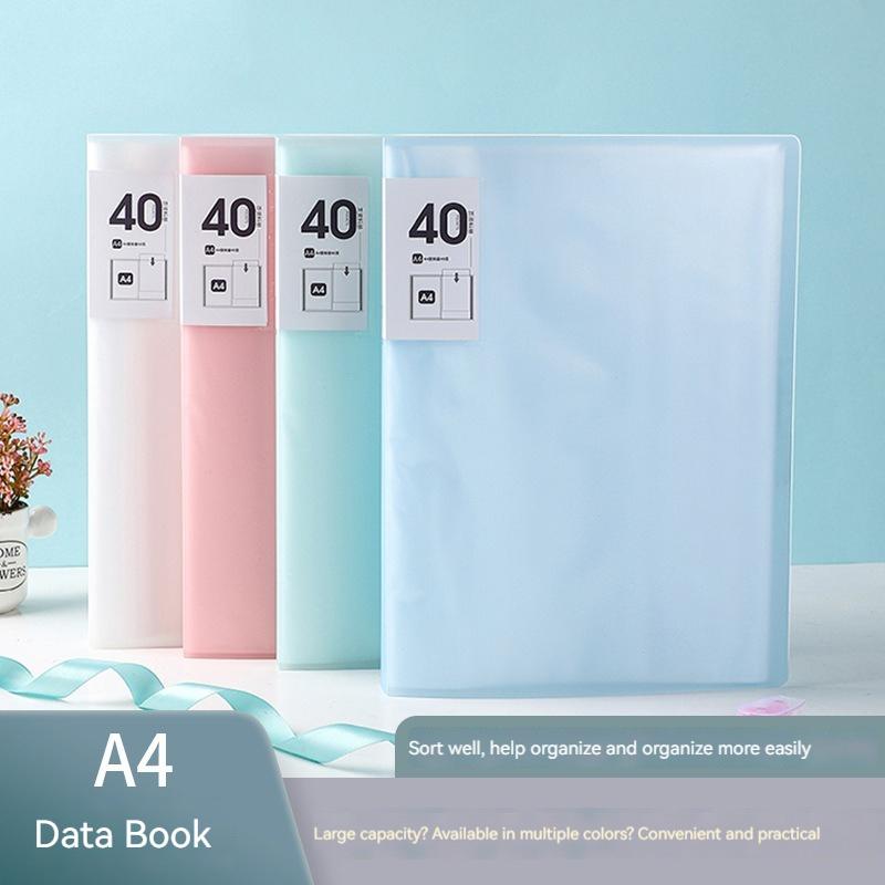 Durchscheinende Farbdatei, wasserdichtes Büromaterial, Dokumententasche, verdickte Aktentasche, Dokumenten-Organizer im Format A4 mit 40 Seiten