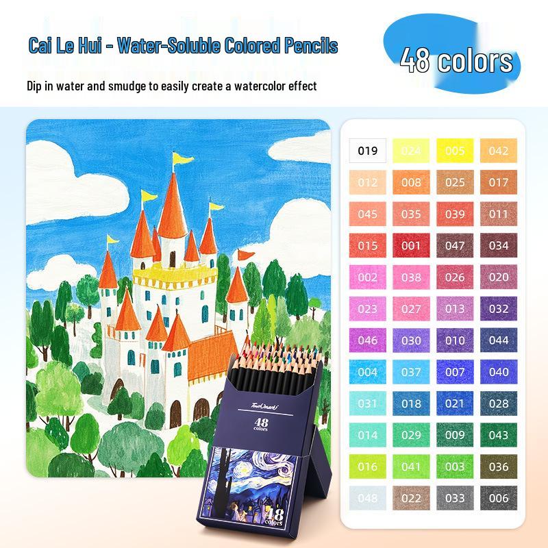 72-Color Water-Soluble Oil-Based Colored Pencil Set for Student Art