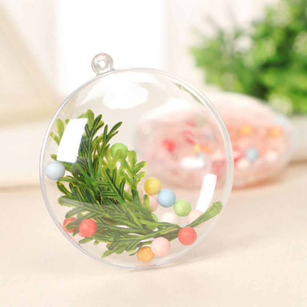 7/9/11 Cm Candy Packing Clear Flat Ball Christmas Ornaments Home Decor Christmas Disc Balls