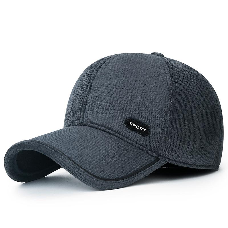 Men's Winter Warm Cap Middle-aged And Elderly Windproof Coldproof Cap Ear Protection Cap Velvet Thick Baseball Cap