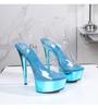 Electric Heel Artifact Stilettos - Women's 15CM Sky High Sexy Sandals, Waterproof Party Heels for Nightclub & Luxury Events