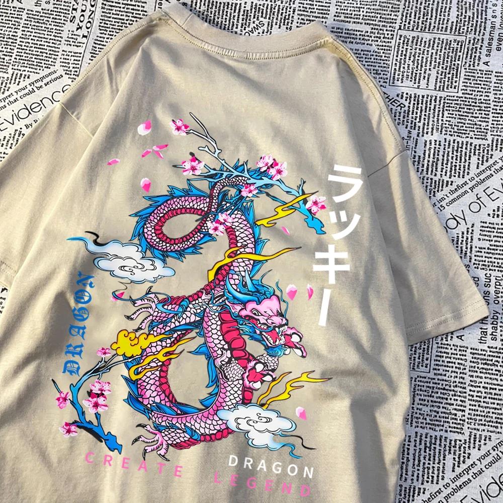 Dragon creează nori de bun augur bărbați femei tricou model sudoare haine model vară noi topuri O-Neck cuplu tricouri