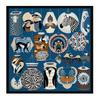 POBING Twill Silk Scarf Women Euro Horse Print Square Scarves Echarpes Foulards Femme Wraps Bandana Lxury Hijab