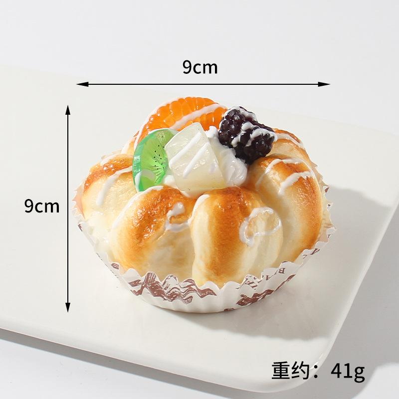 PU Simulationsbecher, Falscher Kuchen, Brot, Gebäck, Lebensmittelmodell, Kühlschrankaufkleber, Bäckerei Weichbrot Requisite Dekoration