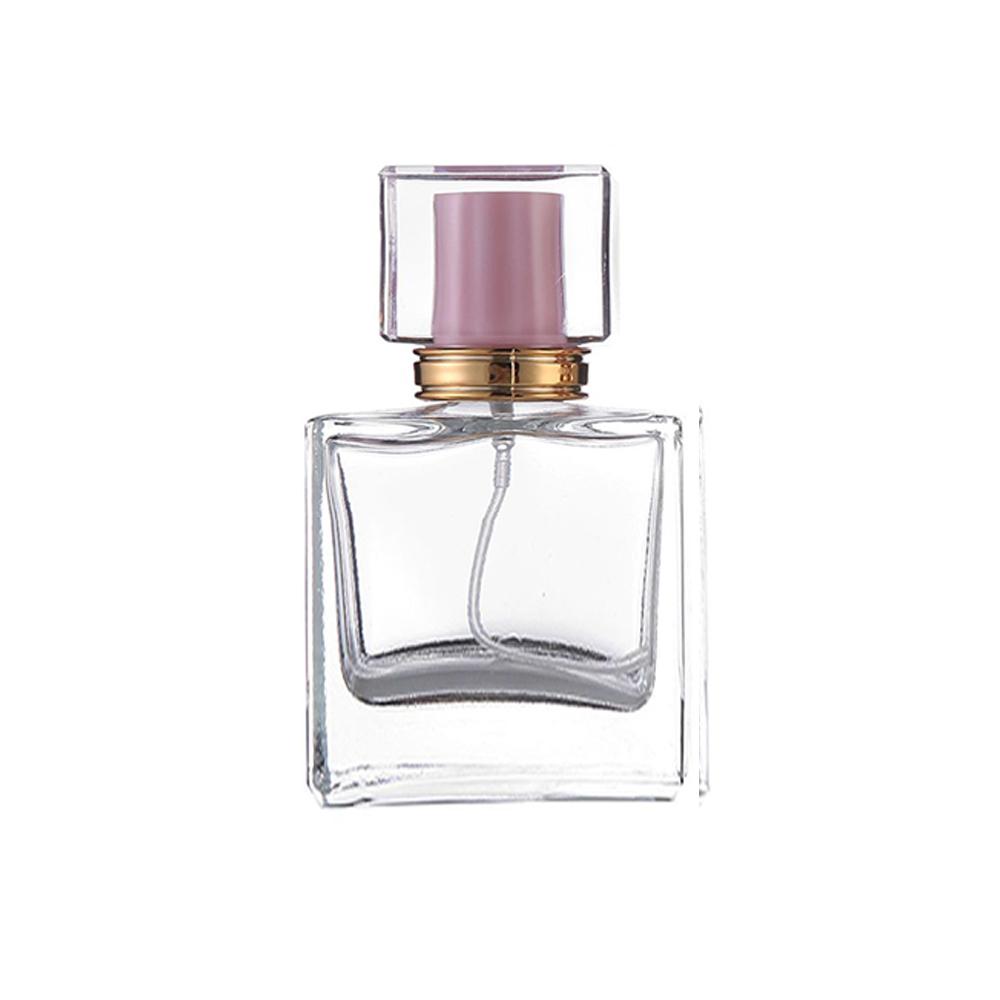 

5pcs 10pcs 20pcs 30ml 50ml Refillable Spiral Thick Bottom Square Glass Atomizer Spray Perfume Bottle Cosmetic Empty Container 30ml&5pcs рожевий