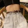 Modern Womens Black Decorative Wide Denim Belt For Effortless Summer Trends Fashion