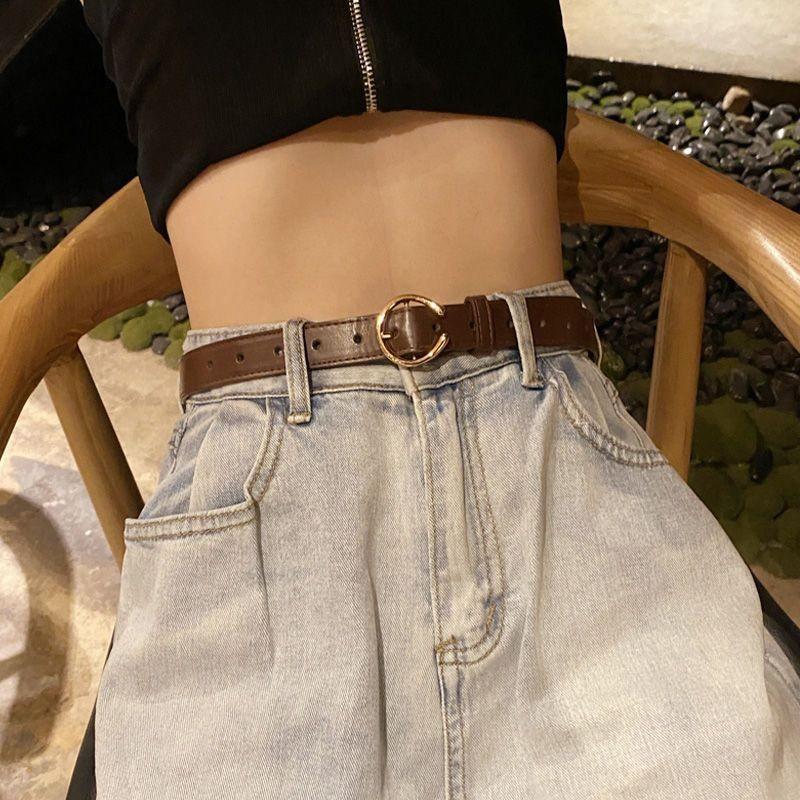 Modern Womens Black Decorative Wide Denim Belt For Effortless Summer Trends Fashion