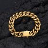 European And American Hip-Hop Stainless Steel Bracelet Spring Buckle Round Mill Encrypted Titanium Steel Men'S Bracelet Jewelry
