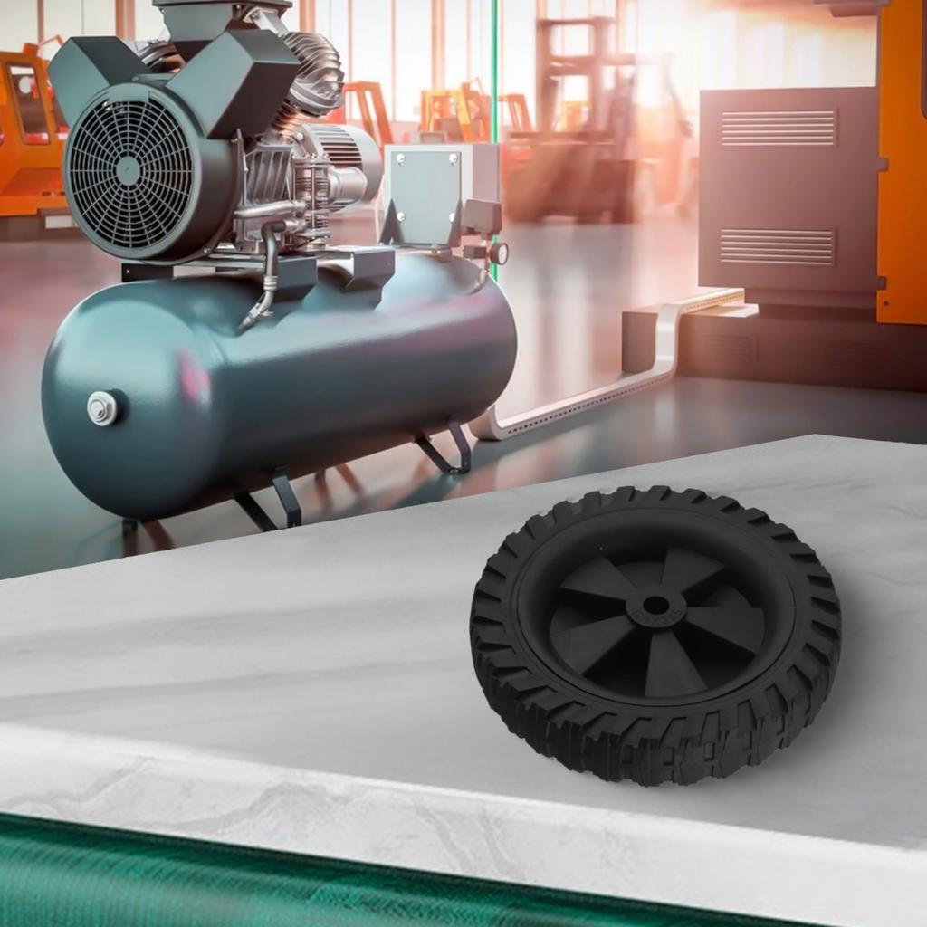 Shock Absorbing 7 Inch Caster Wheels for Improved Air Compressor Mobility