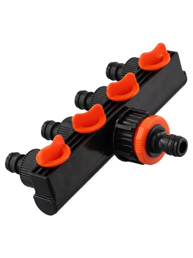 Divisores de Agua de 4 Vías de 1" a 3/4" a 1/2" Conector de Riego de Jardín Válvula Distribuidora para Grifo Exterior Aspersor