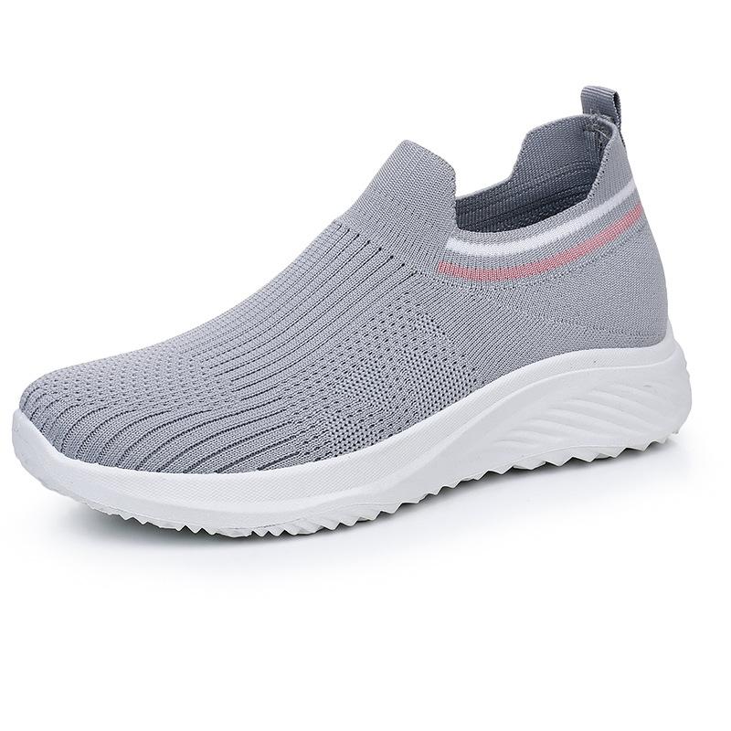 2025 New Women's Shoes Flat-bottomed Fashionable Breathable Sports Shoes Casual Lightweight Soft-soled Mother Shoes Women