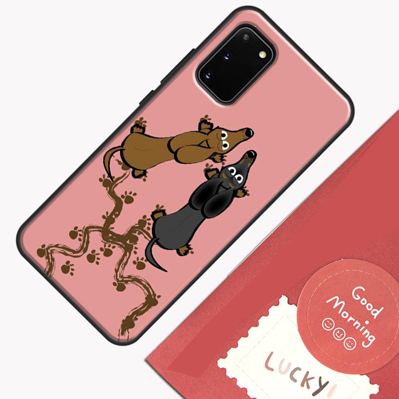 Cute Dachshunds Phone Case For Samsung Galaxy S23 S26 Ultra S20 S21 S22 S24 S25 Plus S10 S25 FE Cover Shell
