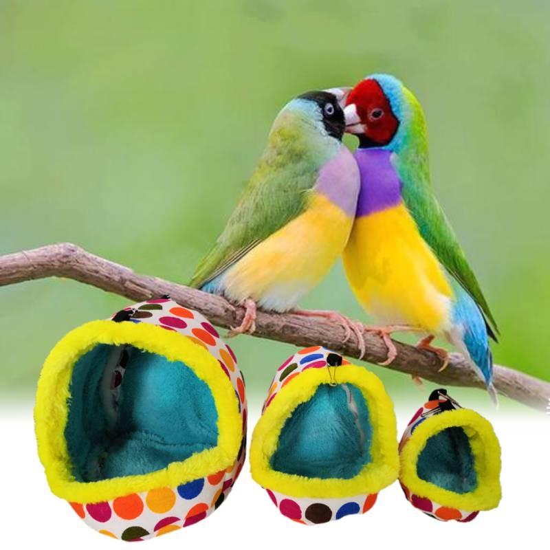 Plush Nest Pet Bird Cave Keep Warm Hanging Sleeping Bed Hut Tent Parrot Hammock