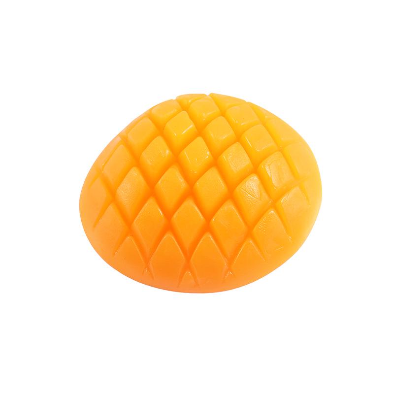 PVC Mango Simulation Toy: Miniature DIY Handmade Fruit with Knife for Playhouse Ornaments.