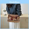 Unique Ethnic Canvas Tote Bag 2023 Fashionable Women's Bag In Red Orange Blue Colors For Street Style Trend