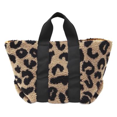 Players Women's Sheepskin Tote, Medium, 91206514, Leopard Print, 91206514B, Dimensions: 25cm W X 28cm H X 22cm D