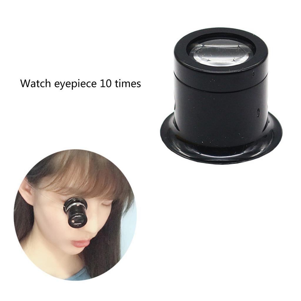 Uhrenreparatur Lupe Set mit LED-Licht 5X 10X Zoom Einstellbarer Winkel und Helligkeit zur Schmuckinspektion