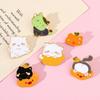 Cute cartoon cat series brooch personality funny Halloween creative ghost pumpkin kitten bag accessories