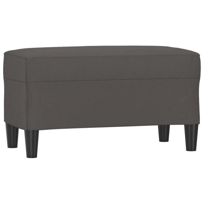 349394 vidaXL Bench Grey 70x35x41 Cm Faux Leather
