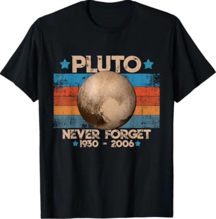 Винтажная футболка Never Forget Pluto Funny Retro Astronomy Space L