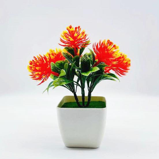 Stunning Artificial Potted Flowers Realistic Plastic Birthday Gift