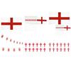 English Eyelets Flag 33ft Fabric St Georges England Bunting 30 Flags England Flags On Sticks for Football Event Bar Party Decor