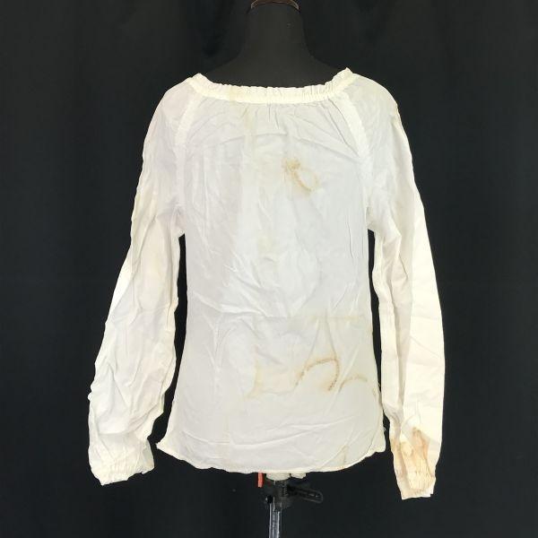MIU MIU Made in Italy Long Sleeve Shirt White Women’s L/40 With Authentic Tag(USED)