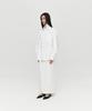 Hoite Refined Straight Twill Skirt (Off White)