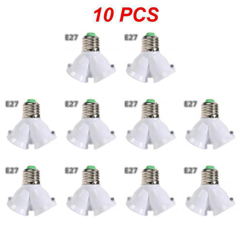 Screw E27 LED Base Light Lamp Bulb Socket E27 To E27/2-head Dual Head  Adapter Lamp Holder E27 Socket Bulb Holder