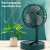 Handheld Fan Folding Design Portable Adjustable 180 Degree Rotation Flexible Blades Low Noise Multi-Speed Desk Fan with Phone Holder