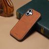 DENIOR For iPhone 16 Case Dual Card Slots PU Leather+TPU+PC Phone Cover