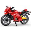 Racing Motorcycle Building Blocks Set, DIY Assembly Bricks Toy, Sport Motorcycle Model, Desk Decor & Collectible Gift