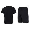 Nike Logo Round Neck Short Sleeve T-Shirt Loose Shorts Set Men Set Black AR4999-013+DV9329-010