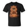 Beaver With Heart Sweet Beaver Motif With Heart Symbol T-Shirt