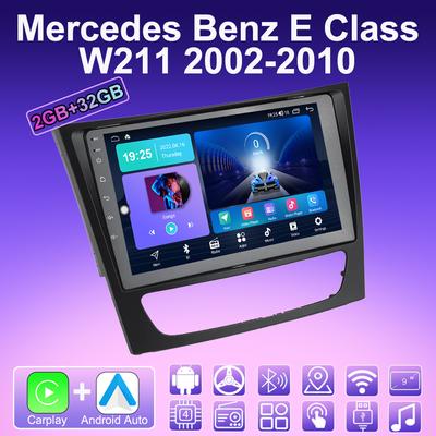 2 DIN Android Carplay Car Radio For Mercedes Benz E Class W211 2002-2010 Multimedia Player Head Unit Stereo GPS Navigation BT WIFI 2+32GB