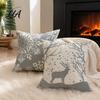 Christmas Cushion Covers for Sofa Snowflake Cover, Holiday Throw Pillow Case, 18x18 Easy Change Inch Decorative Cover Farmhouse Home Winter