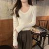 Temperament Skinny Neck Sweater Basic Bottom Top Women's Autumn and Winter Casual Simple Versatile Inner Knitted Long Sleeves