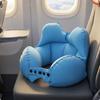 Inflatable CShaped Neck Gentle Support Textile Encircling Travel Pillow Contoured for Air