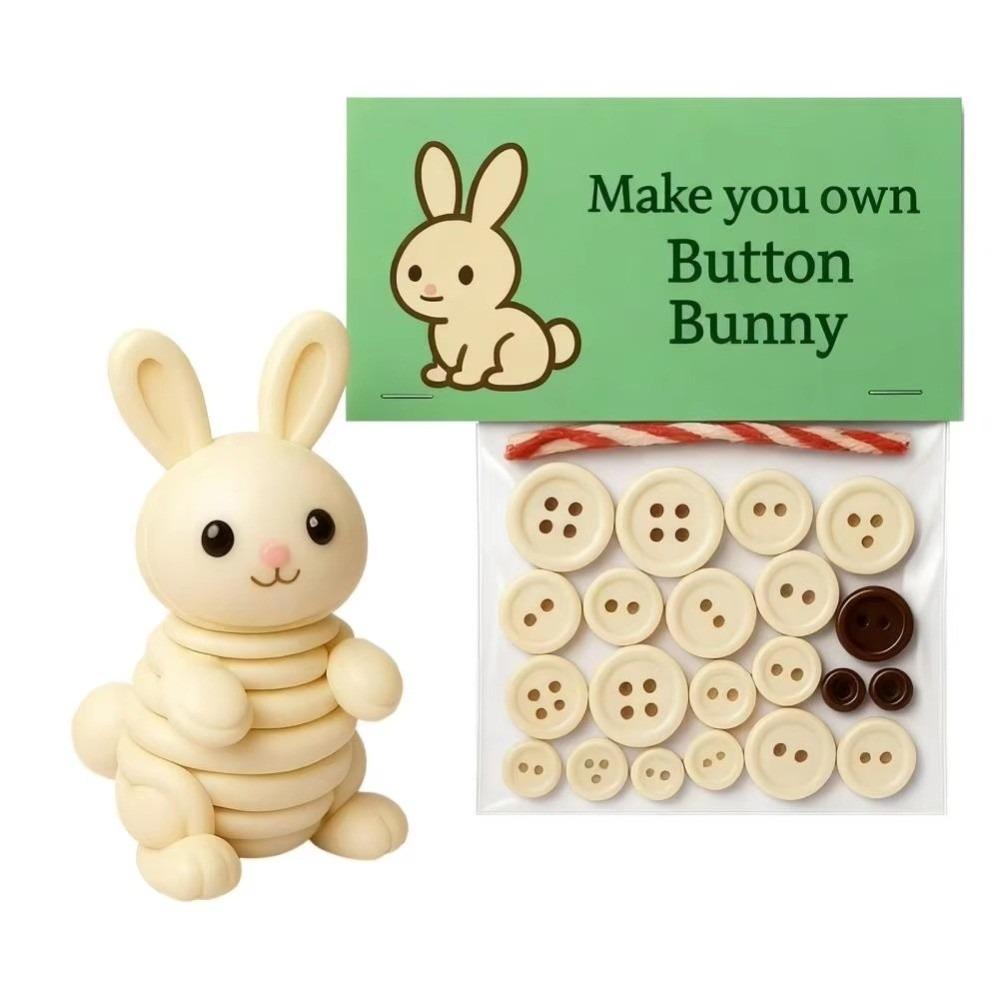 Handmade Christmas Button Ornament Making Set With Colorful Button String Creative DIY Button Ornaments Animal