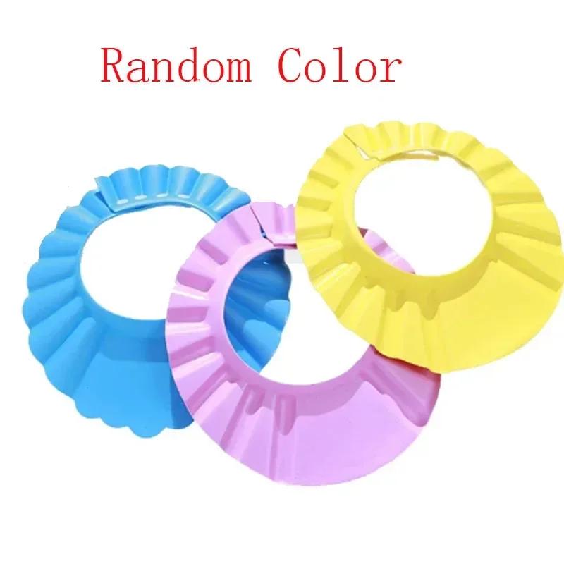 

Cute Bear Adjustable Baby Shower Cap - Eyes & Ears Protected Soft Hat for Infant Bathing & Hair Washing