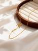 Creative Side Bowknot Necklace for Women Stainless Steel Rolo Chain Necklaces Collarbone Chain Simple Fashion Neck Jewelry Gift