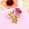 Fashion Womens Rhinestone Rose Flower Brooch Pin Wedding Party Jewelry Gifts
