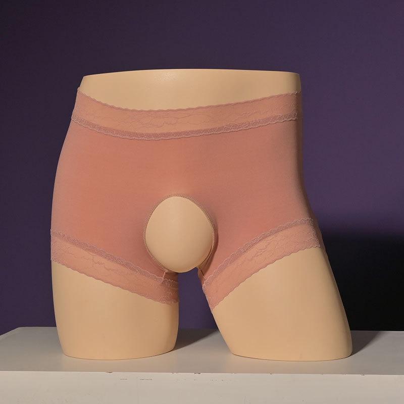 

Naked Feeling Ice Silk Lace Mesh Panties - Mulberry Silk, Seamless, Breathable, High Elastic Mid-Rise Women s Briefs, Plus Size Available. Open Crotch