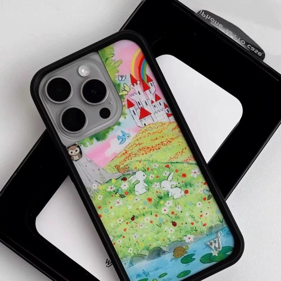 wf Taylor Giavasis Wildflower protect Phone Case for iPhone 12 13 14 15 16 17 Pro Max Plus wf Grassland fawn Duck Castle Cover