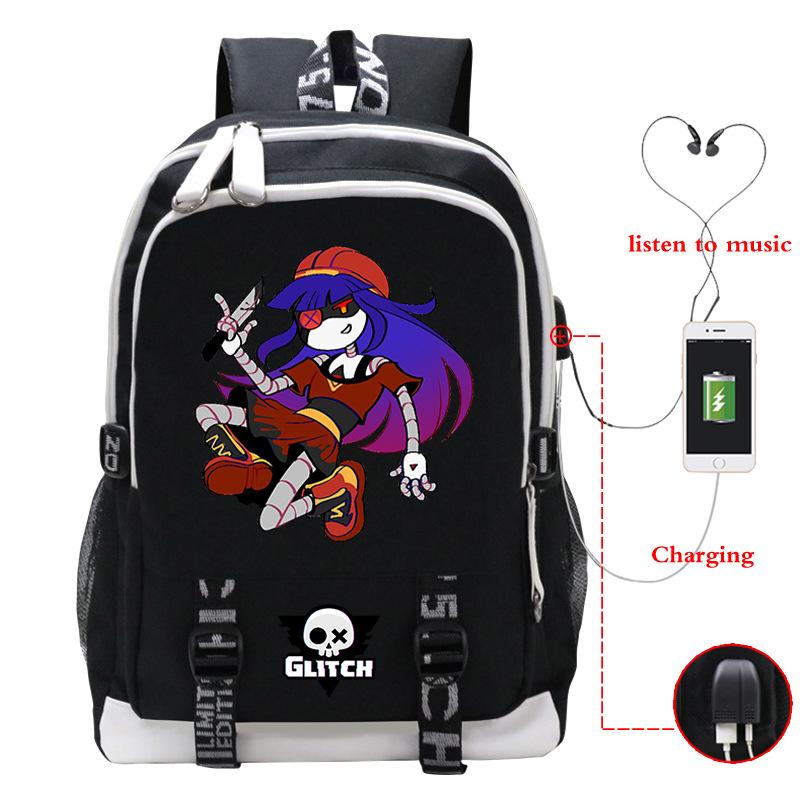 Murder Drones Leisure Travel Backpack Multifunctional USB Student School Bag Large Capacity