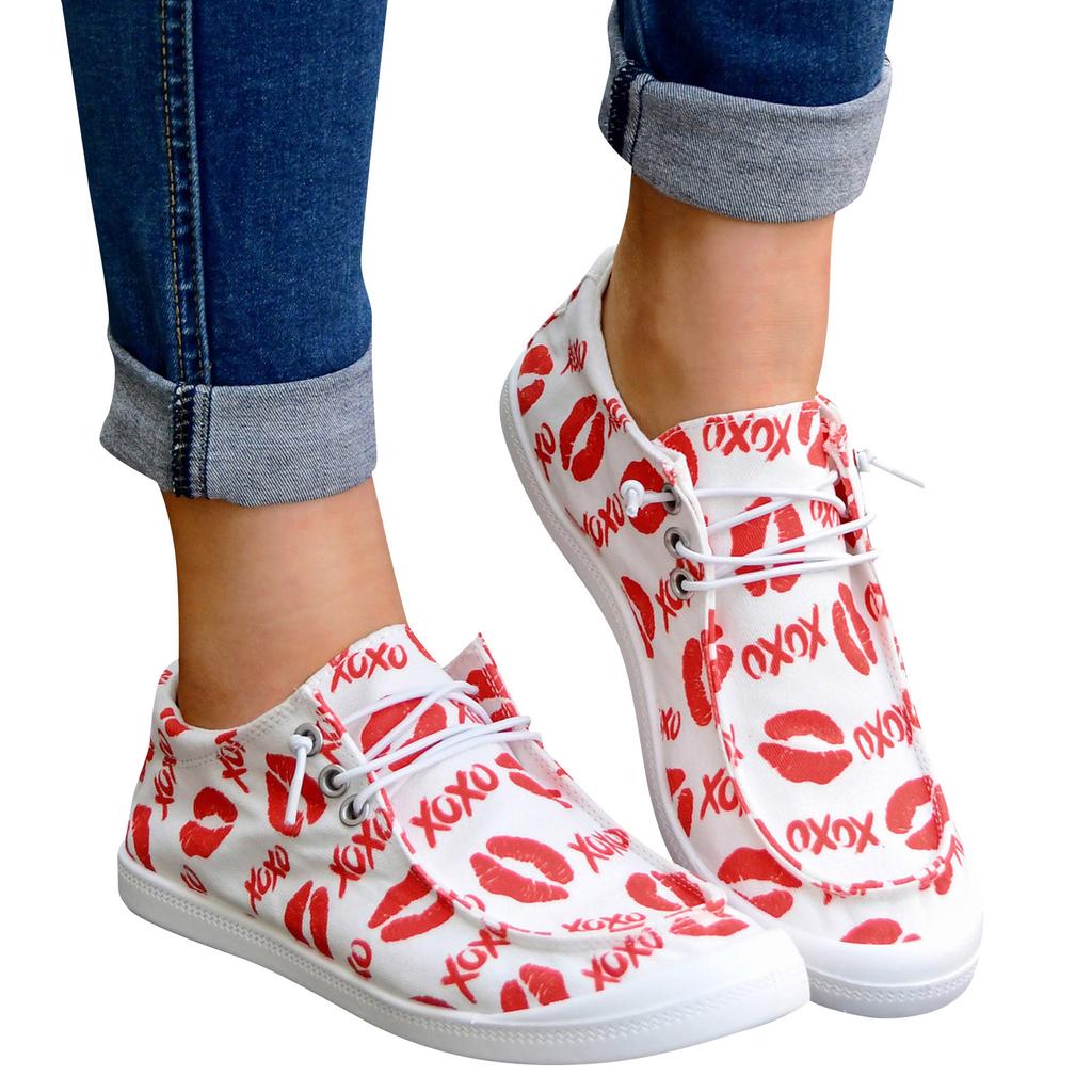 Kwiatowy nadruk Damskie buty sportowe Płaskie Oddychające buty Obuwie damskie