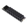 M.2 M Key to 8 Port Serial ATA 3.0 Expansion Card PCIe 3.0 X2 M Key Adapter with LED Indicators Support for Thunderbolt